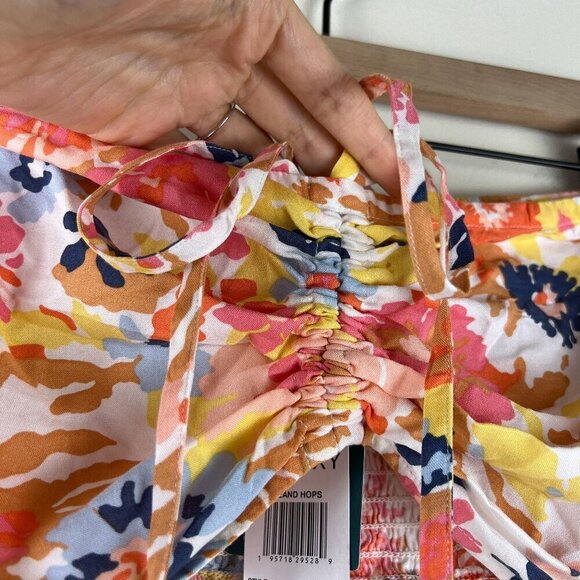 NWT Roxy White Floral Printed Island Hops Halter Tube Top - Picture 3 of 7